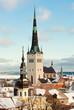 Oleviste (st.Olaf's) church in snowy Tallinn, Estonia Oleviste (st.Olaf's) church in snowy Tallinn, Estonia