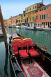 Venice: Traditional gondola waiting for a romantic ride