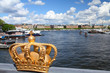 Stockholm cityscape with famous crown