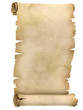 parchment scroll 3d illustration isolated on white background