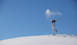 young happy girl plays with a snow young happy girl plays with a snow