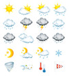Set of 20 high quality vector weather icons
