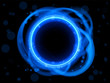 Blue Circle Border with Sparkles and Swirls. Blue Circle Border with Sparkles and Swirls.