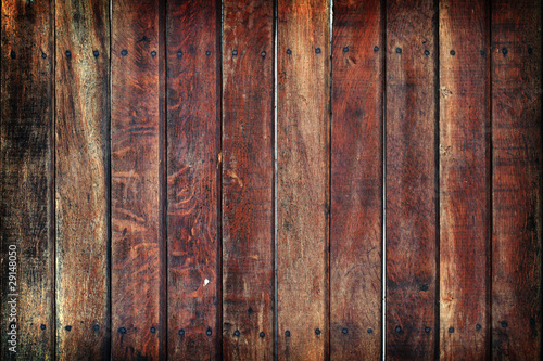 Photo: Grungy timber wall with nails Grungy timber wall with nails