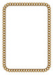 Like Golden Chain Isolated Alphabet Rectangular Frame