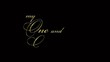 wedding message - my one and only