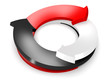 conceptual 3d rendered image of arrow
