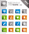 Angle Stickers - medical icons 01