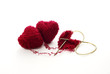 Hearts knitted together