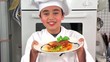 Video: child presenting a dish from the menu child presenting a dish from the menu