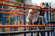 children playing on playground children playing on playground