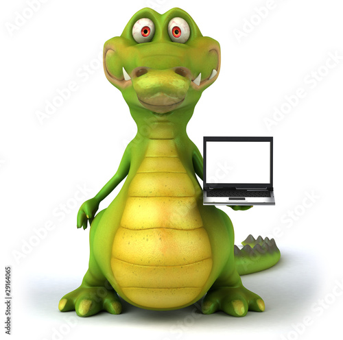 Crocodile Et Ordinateur