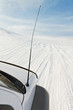 4x4 driving on a glacier