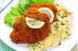 Wiener Schnitzel with potato salad Wiener Schnitzel with potato salad