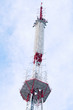Telecommunication tower against sky background