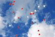 Hochzeitsluftballons rot & weiss