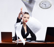 businesswoman with two laptops