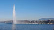 Jet d'Eau fountain in Geneva, panoramic