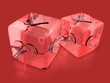 3d two decorated hard ice squre
