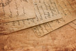 Old letters as a background