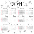 2011 calendar with dandelion seeds