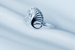 Elegant jewelry ring with brilliants