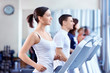 People on treadmills