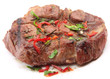 Fried roast beef with spices