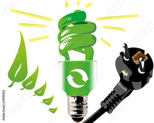 Vector: Lampadina Ecologica riciclabile Lampadina Ecologica riciclabile