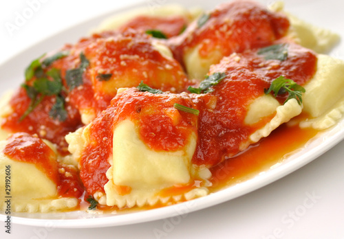 Photo: Ravioli pasta with red tomato sauce Ravioli pasta with red tomato sauce