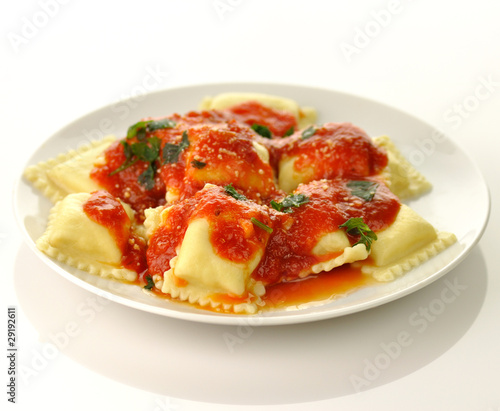 Photo: Ravioli pasta with red tomato sauce Ravioli pasta with red tomato sauce