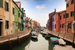 Burano, Venecia: casas y canales Burano, Venecia: casas y canales