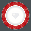 valentine's day plate