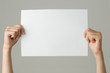 hands with paper
