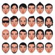 Avatar, men portraits. Vector isolated characters