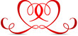 coeur amoureux sur fond blanc
