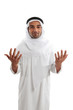 Arab man businessman shrugging