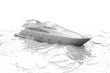 Luxury yacht (isolated white)