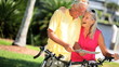 Mature Couple Planning Cycling Trip
