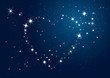 coeur étoiles nuit