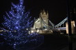 Christmas tree at london tower bridge
