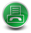 Green Glossy Icon "Fax Machine"
