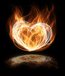 abstract flaming heart shape illustration abstract flaming heart shape illustration