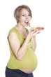 Photo: pregnant woman eats smoked salmon pregnant woman eats smoked salmon