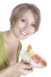 Photo: pregnant woman eats smoked salmon pregnant woman eats smoked salmon