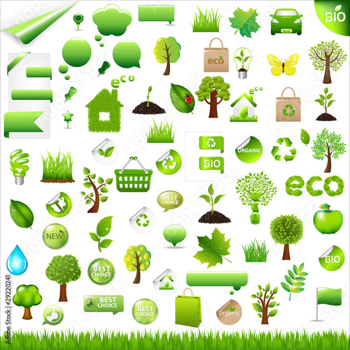 Vector: Collection Eco Design Elements Collection Eco Design Elements