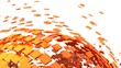 3D Background - Orange Cyberspace 01