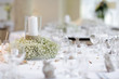 Table set for an event party or wedding reception