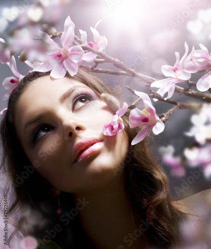 Photo: Beautiful Girl with flower Beautiful Girl with flower
