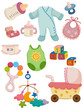 cartoon baby stuff icon cartoon baby stuff icon